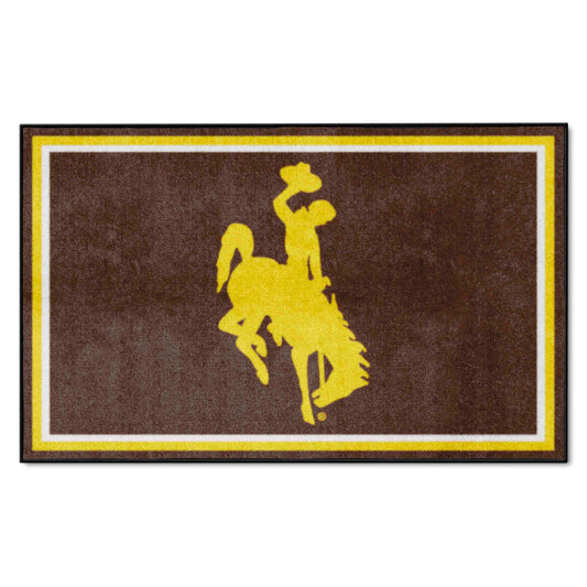 Wyoming Cowboys 4ft. x 6ft. Plush Area Rug