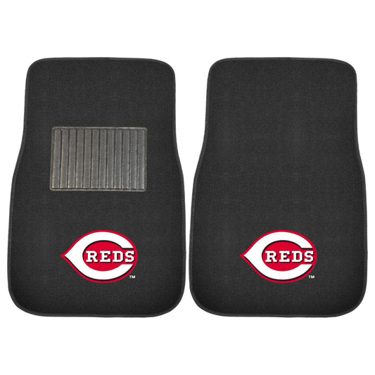 Cincinnati Reds Embroidered Car Mat Set - 2 Pieces