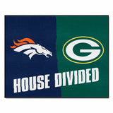 NFL House Divided - Broncos / Packers House Divided Rug - 34 in. x 42.5 in.