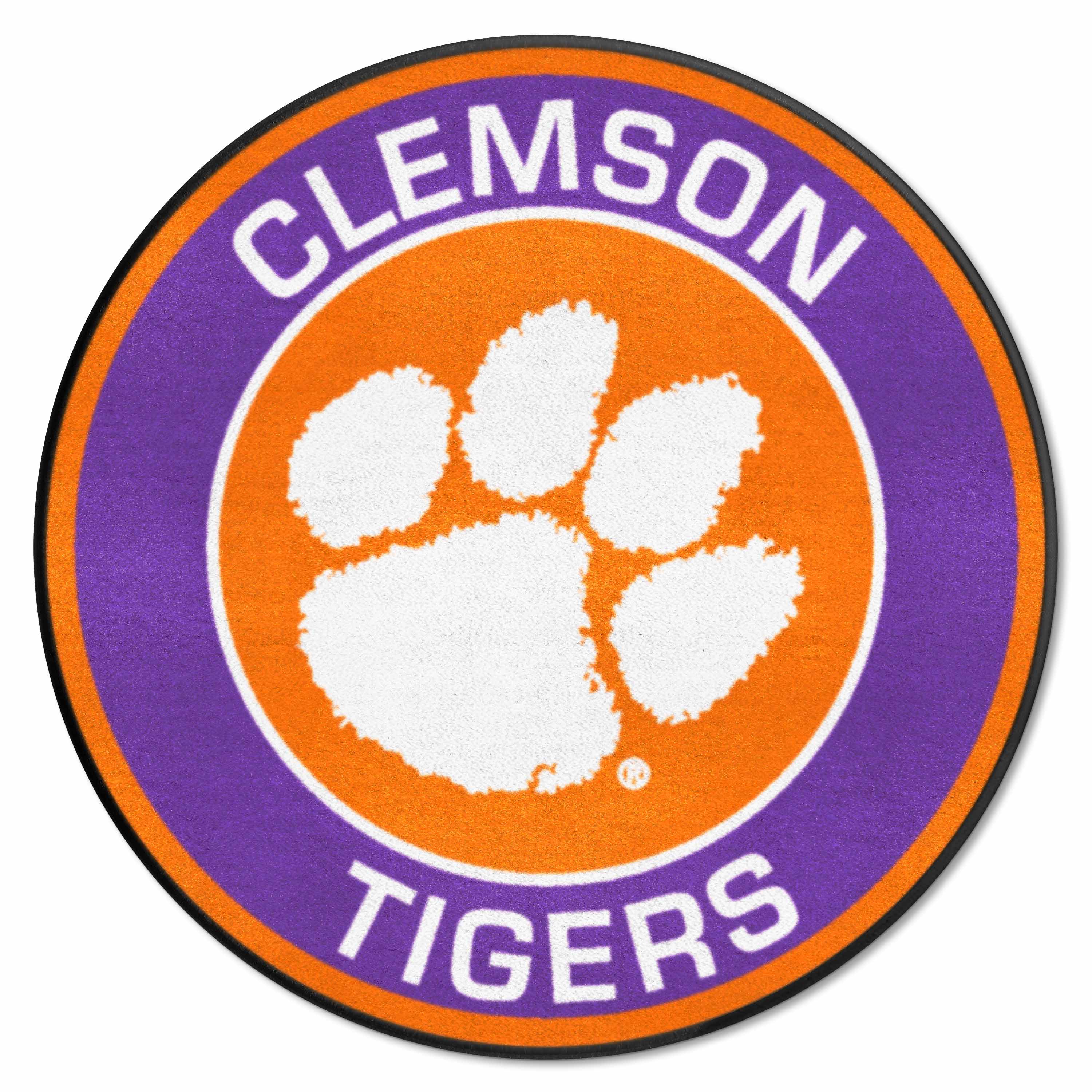 Clemson Tigers Roundel Rug - 27in. Diameter