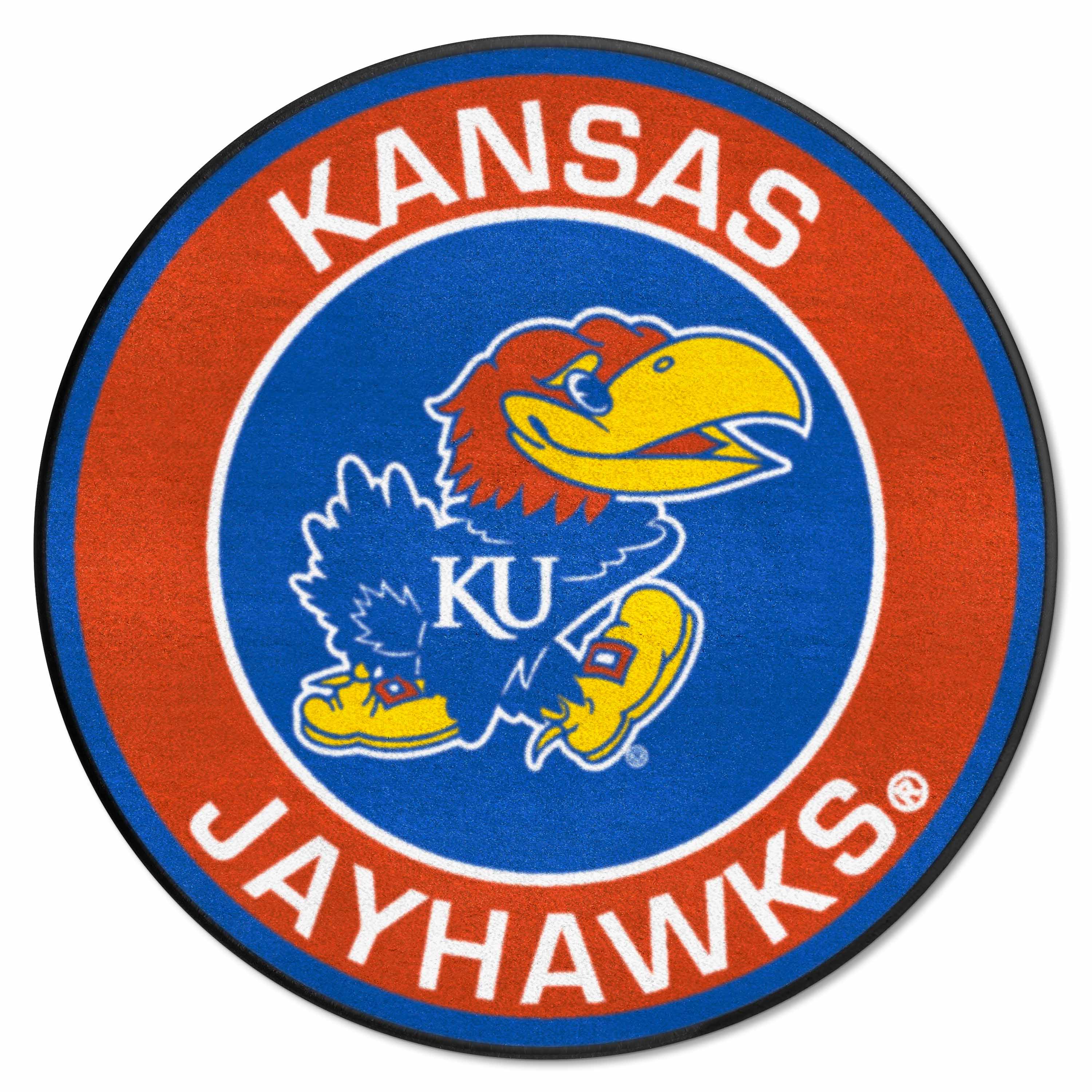 Kansas Jayhawks Roundel Rug - 27in. Diameter