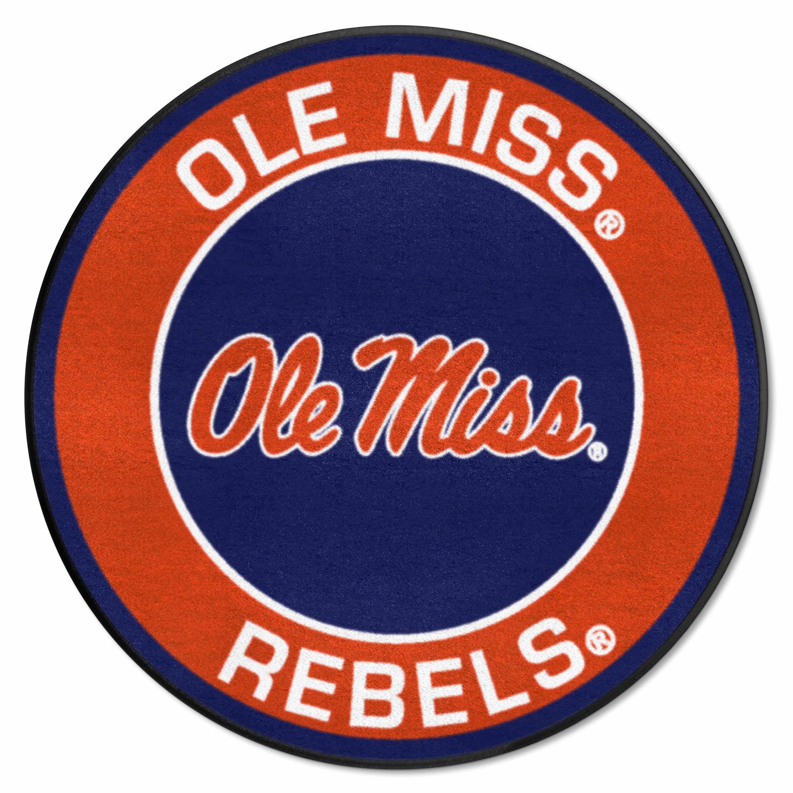 Ole Miss Rebels Roundel Rug - 27in. Diameter