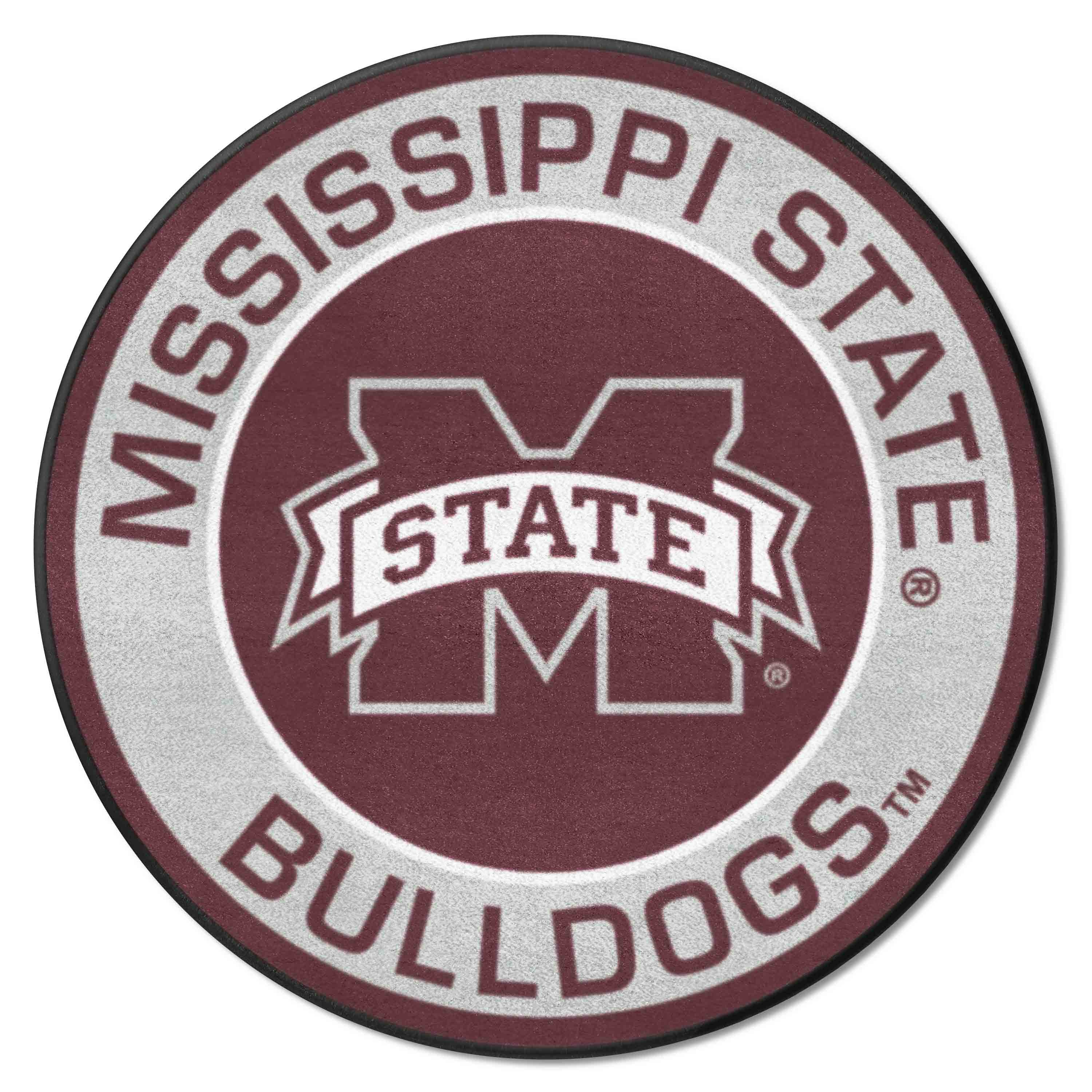 Mississippi State Bulldogs Roundel Rug - 27in. Diameter