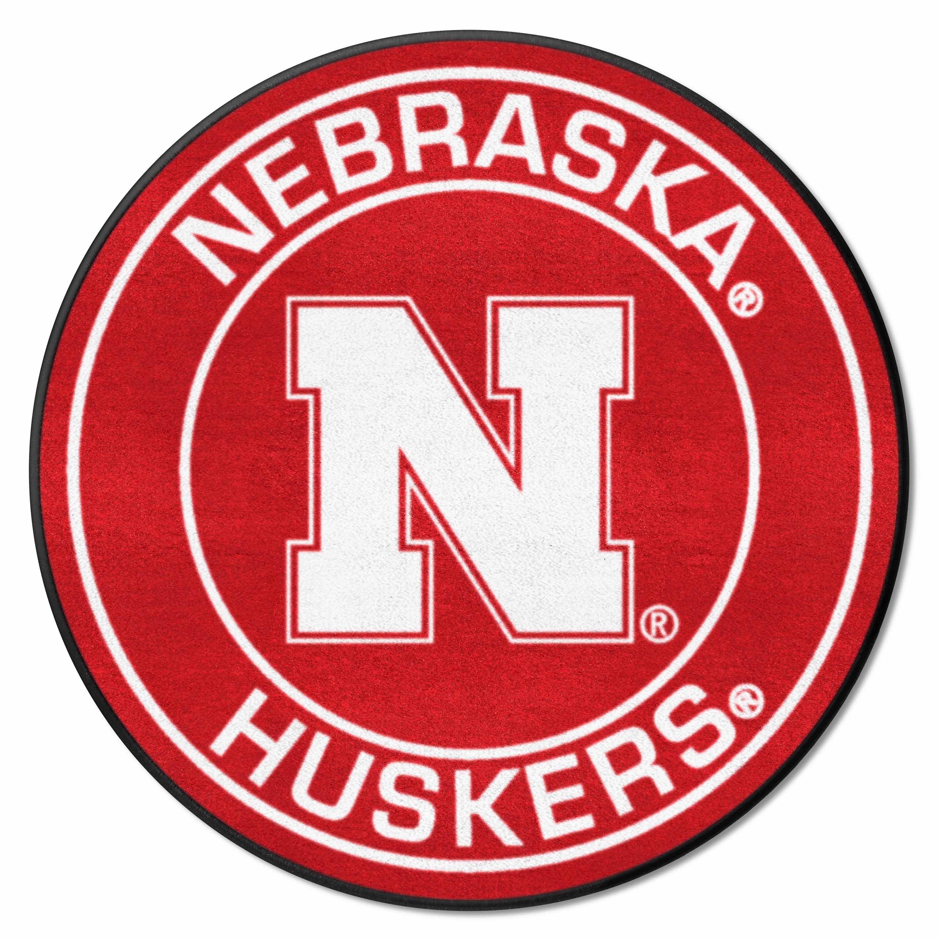 Nebraska Cornhuskers Roundel Rug - 27in. Diameter - Nebraska