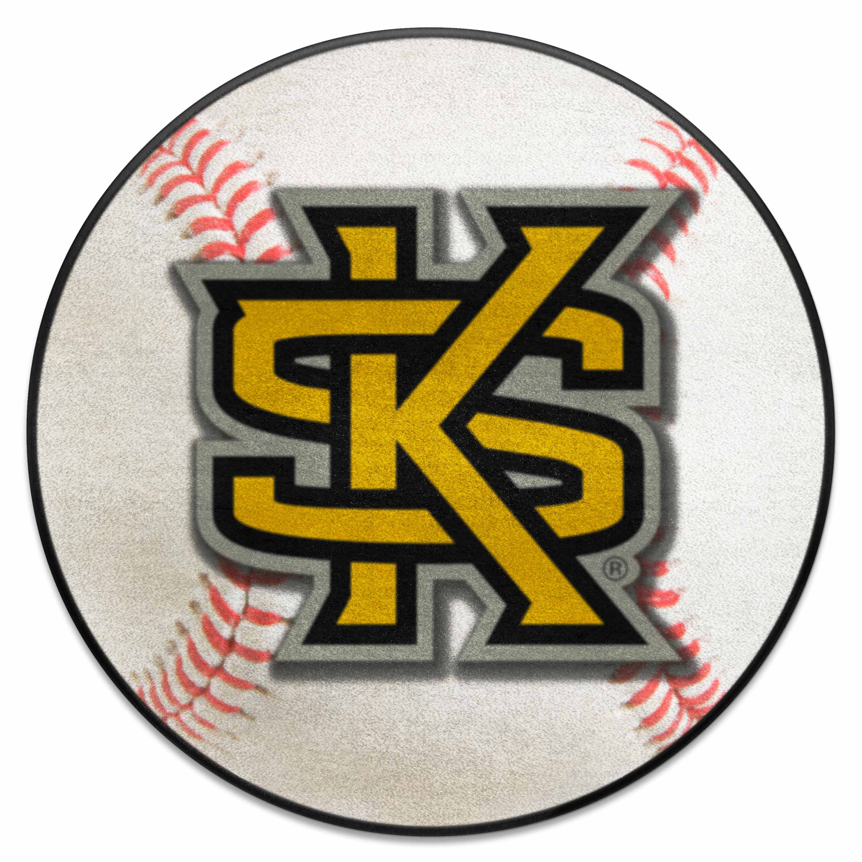 Kennesaw State Owls Baseball Rug - 27in. Diameter, KS