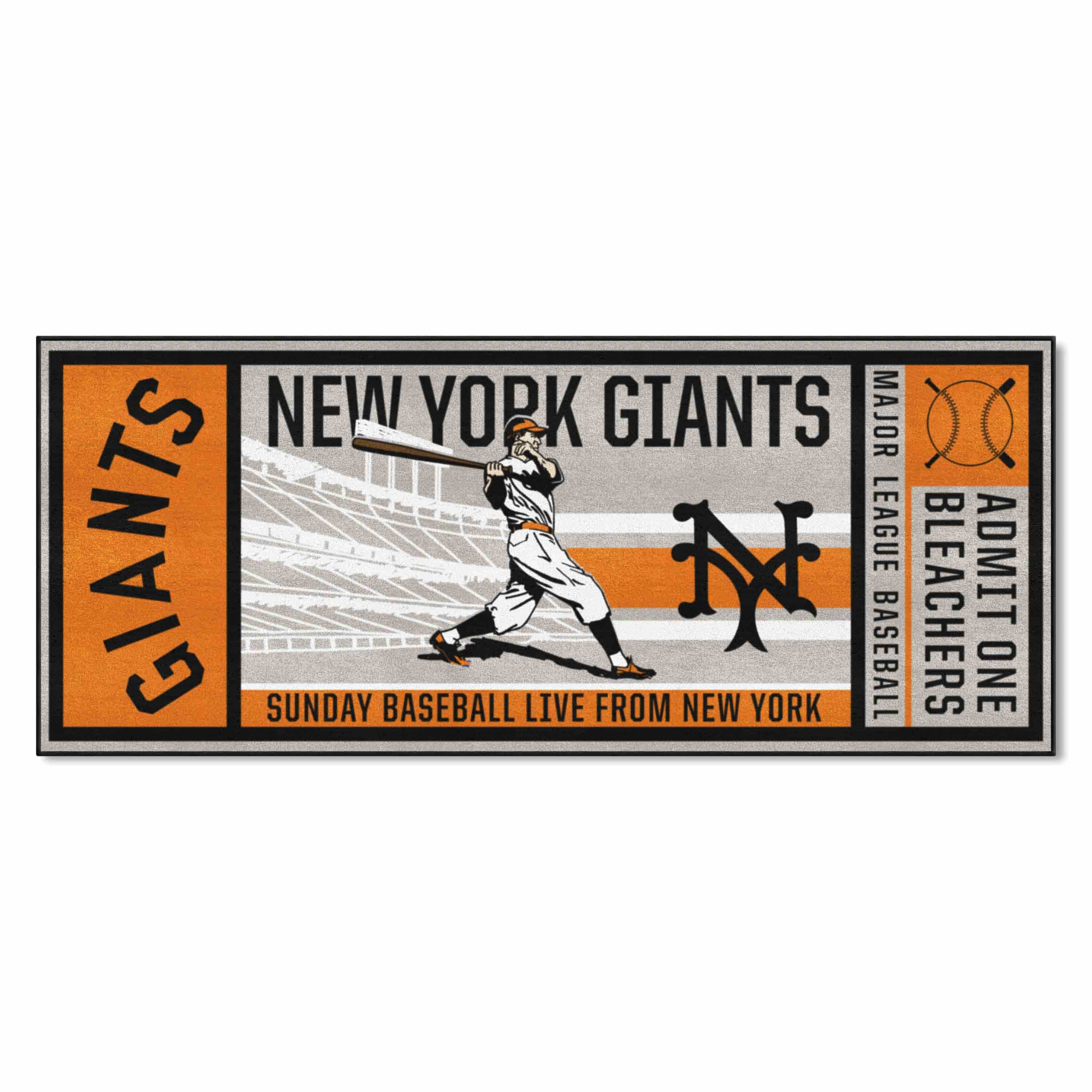 New York Giants Ticket Runner Rug - 30in. x 72in.1947 - New York Giants