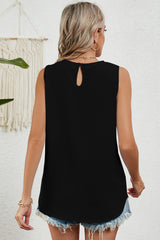 Ruched Round Neck Tank Trendsi