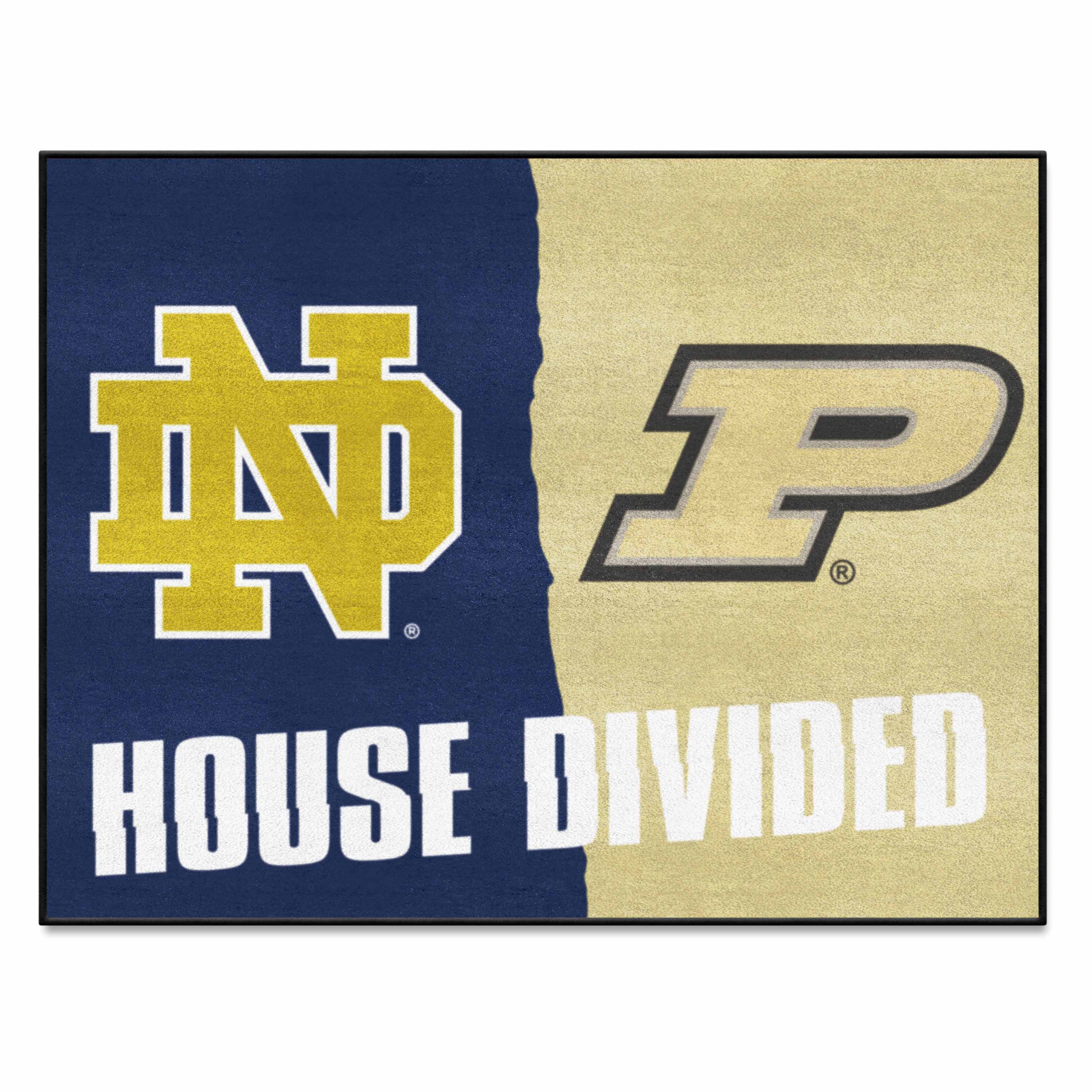 House Divided - Notre Dame / Purdue House Divided House Divided Rug - 34 in. x 42.5 in. - House Divided - Notre Dame / Purdue