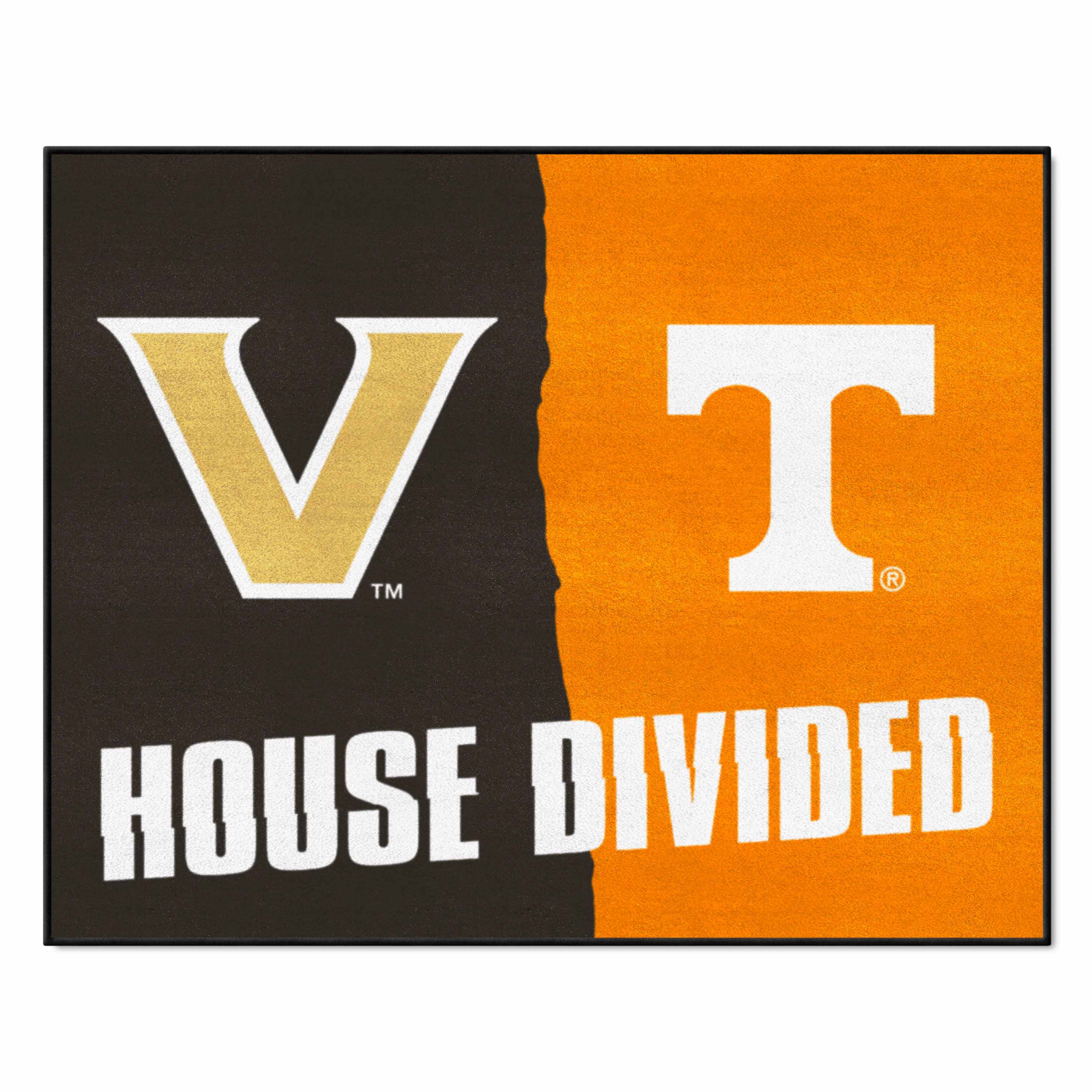 House Divided - Vanderbilt / Tennessee House Divided House Divided Rug - 34 in. x 42.5 in. - House Divided - Vanderbilt / Tennessee