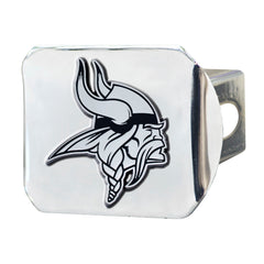 Minnesota Vikings Chrome Metal Hitch Cover with Chrome Metal 3D Emblem