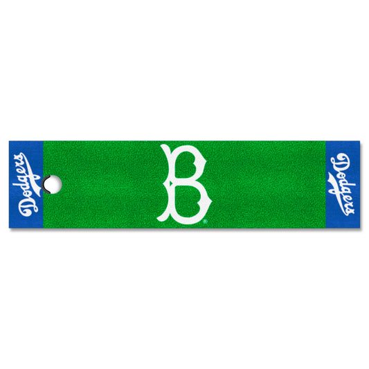 Brooklyn Dodgers Putting Green Mat - 1.5ft. x 6ft. 1949 Retro Logo - Brooklyn Dodgers