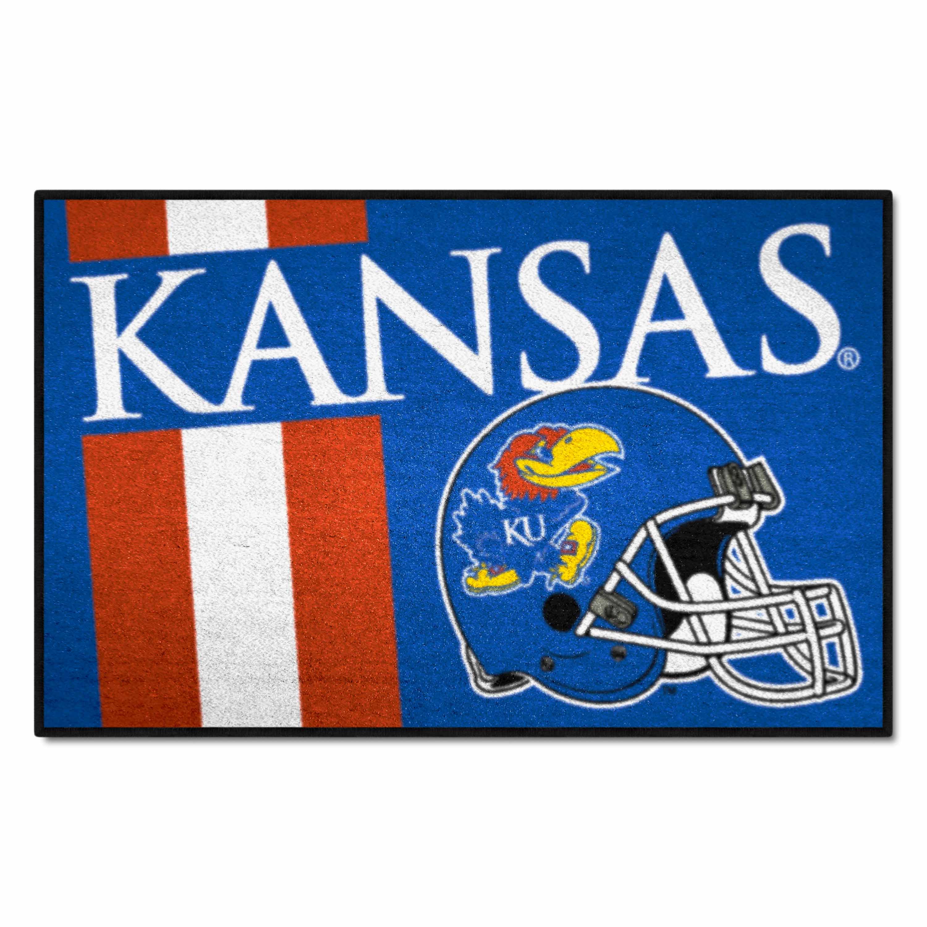 Kansas Jayhawks Starter Mat Accent Rug - 19in. x 30in., Unifrom Design