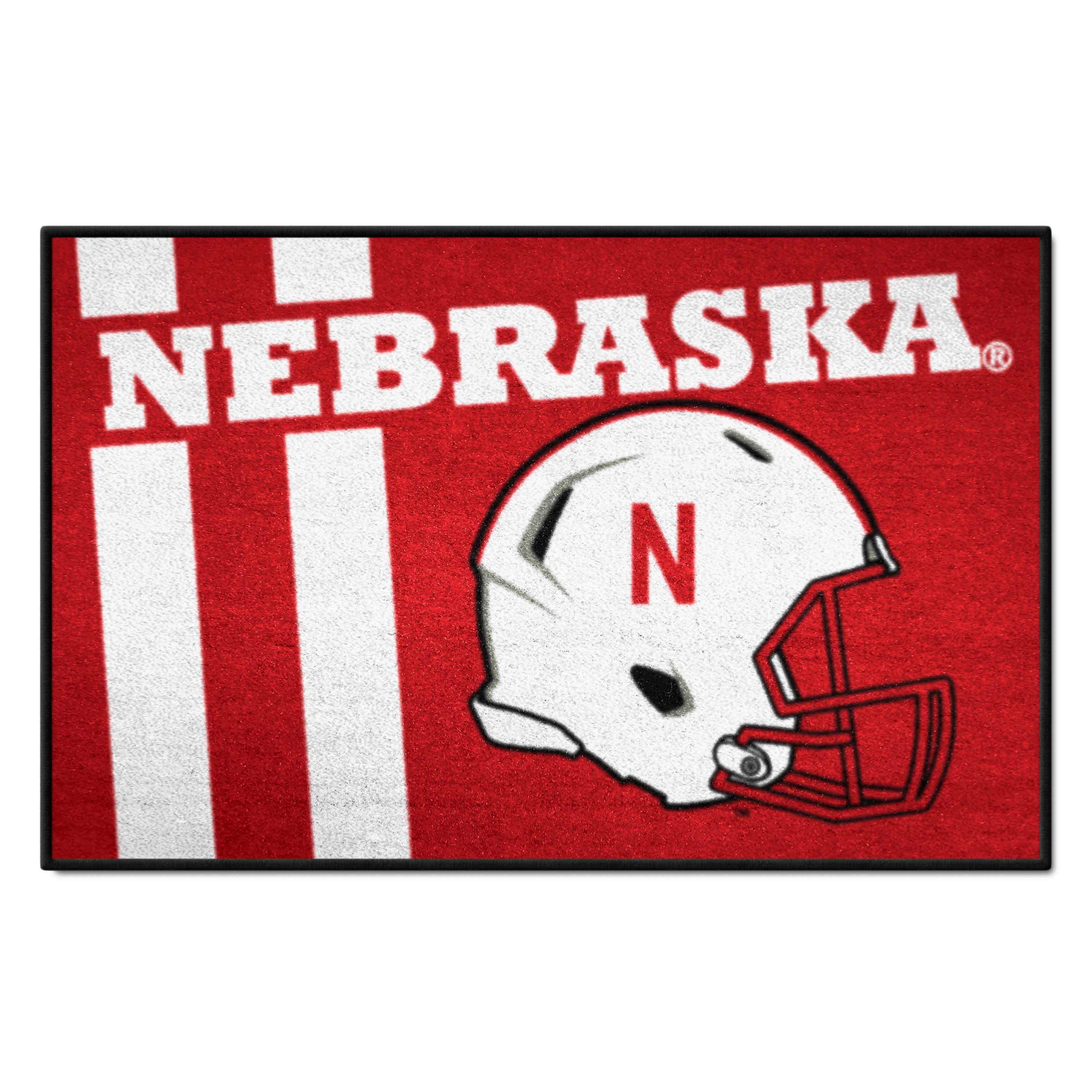 Nebraska Cornhuskers Starter Mat Accent Rug - 19in. x 30in., Unifrom Design