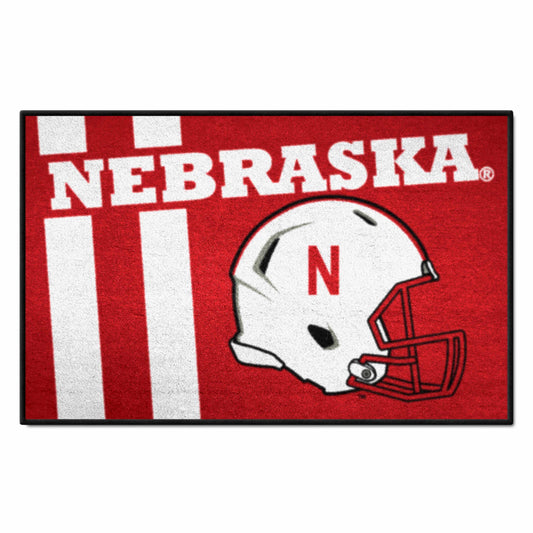 Nebraska Cornhuskers Starter Mat Accent Rug - 19in. x 30in., Unifrom Design - Nebraska