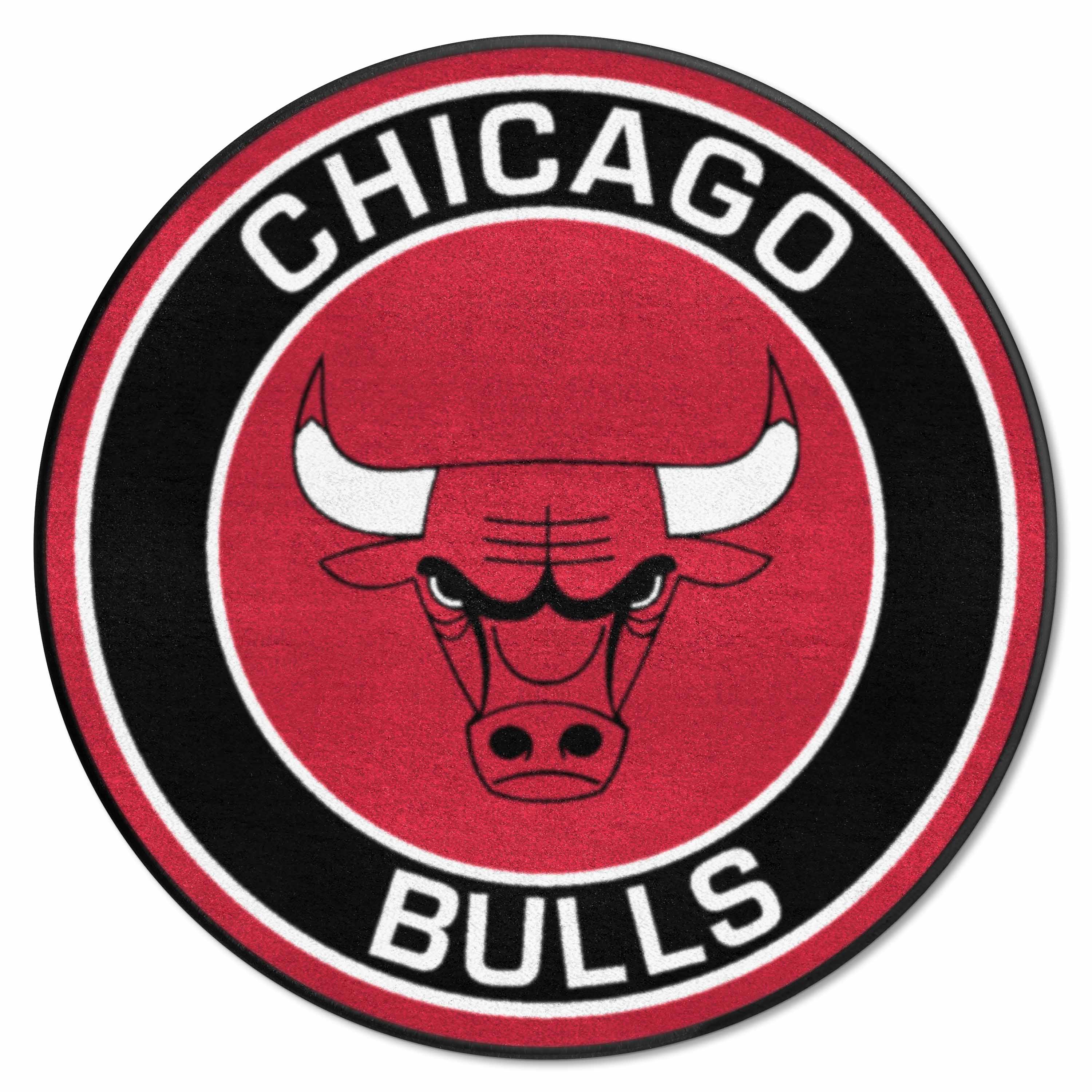 Chicago Bulls Roundel Rug - 27in. Diameter - Chicago Bulls