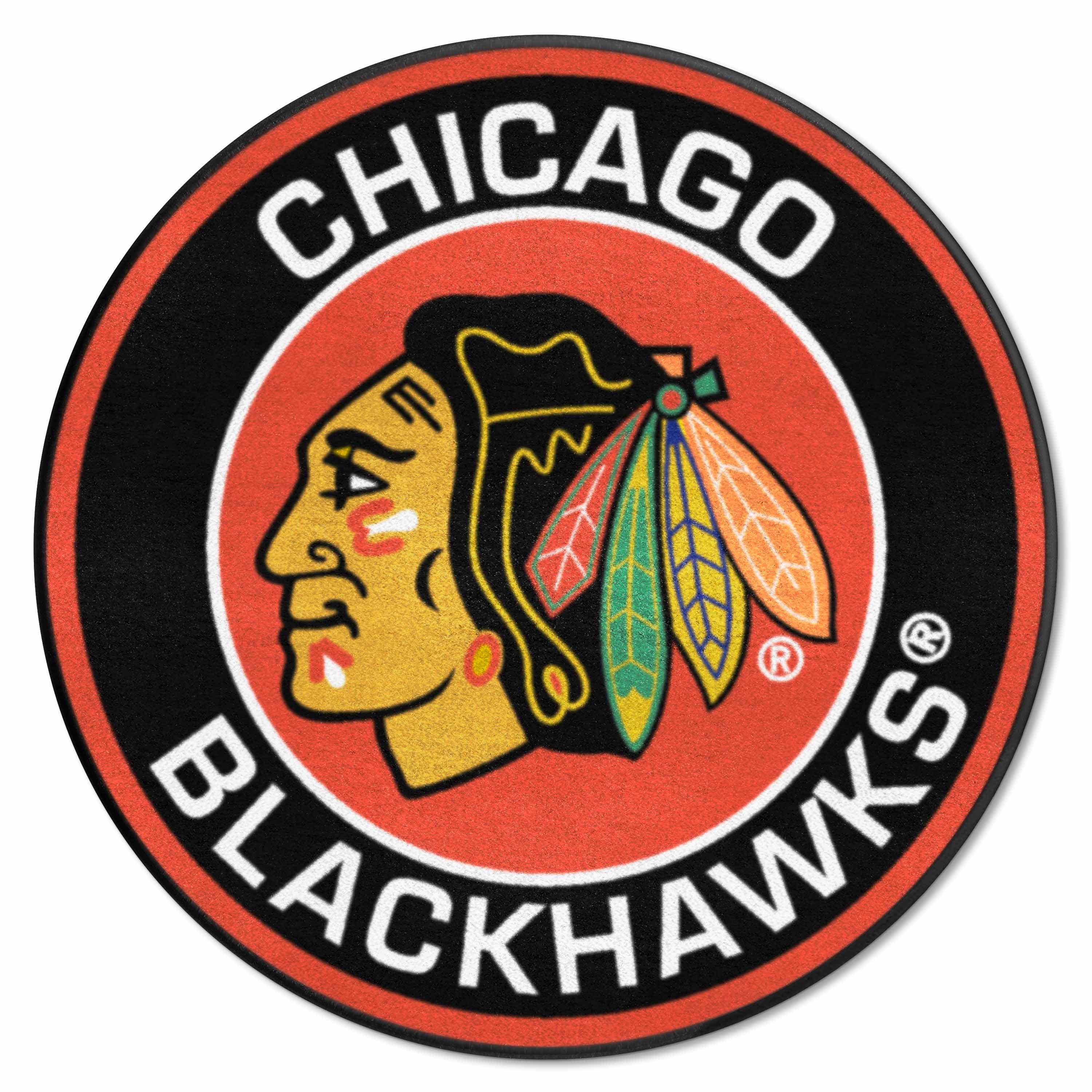 Chicago Blackhawks Roundel Rug - 27in. Diameter