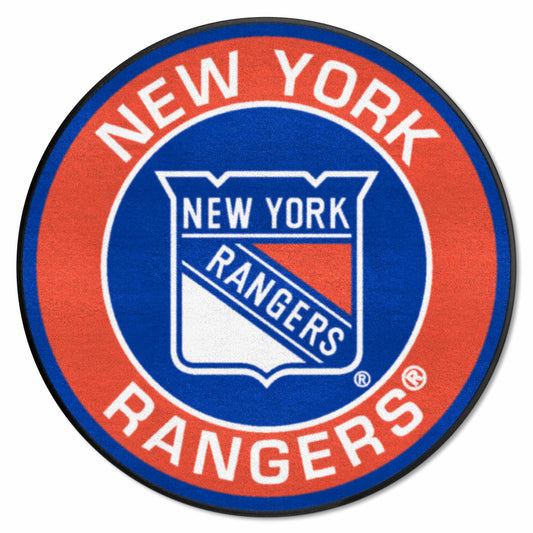 New York Rangers Roundel Rug - 27in. Diameter - New York Rangers