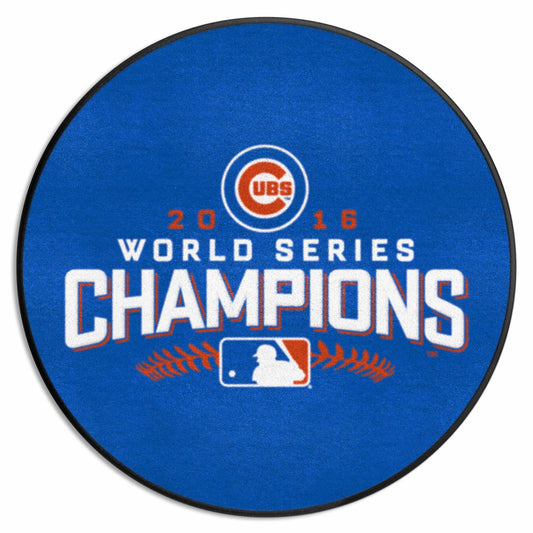 Chicago Cubs 2016 World Series Champions Baseball Rug - 27in. Diameter - Chicago Cubs