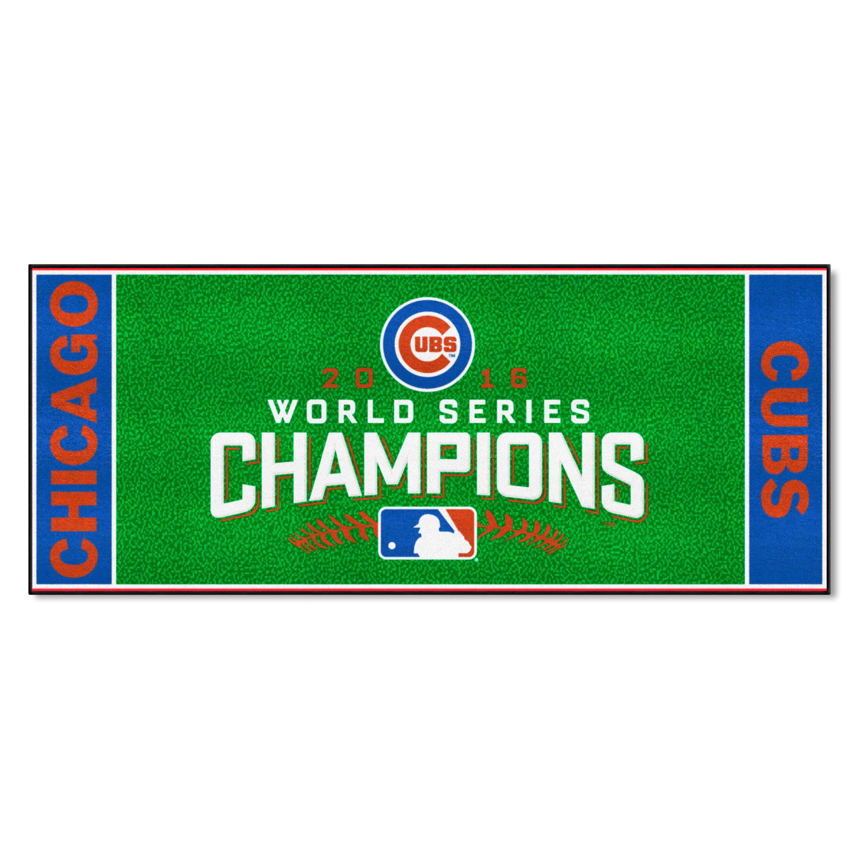 Chicago Cubs 2016 World Series Champions Baseball Runner Rug - 30in. x 72in. - Chicago Cubs