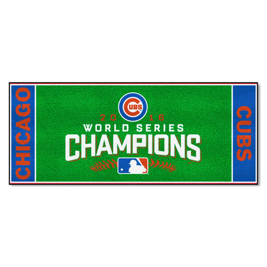 Chicago Cubs 2016 World Series Champions Baseball Runner Rug - 30in. x 72in. - Chicago Cubs