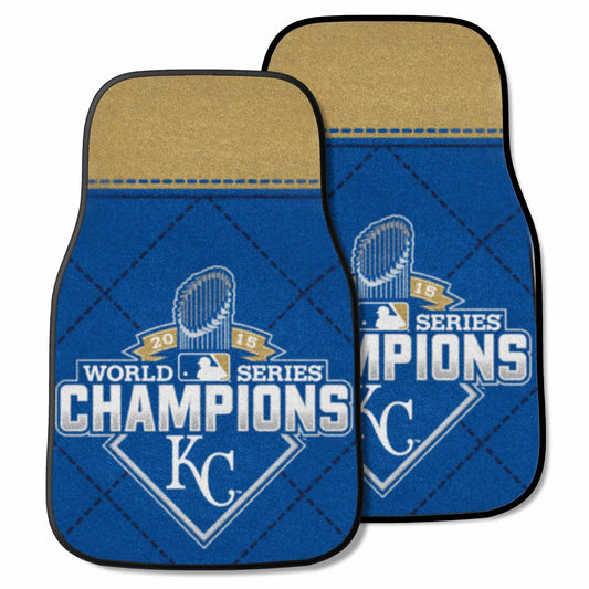 Kansas City Royals 2015 MLB World Series Champions Front Carpet Car Mat Set - 2 Pieces