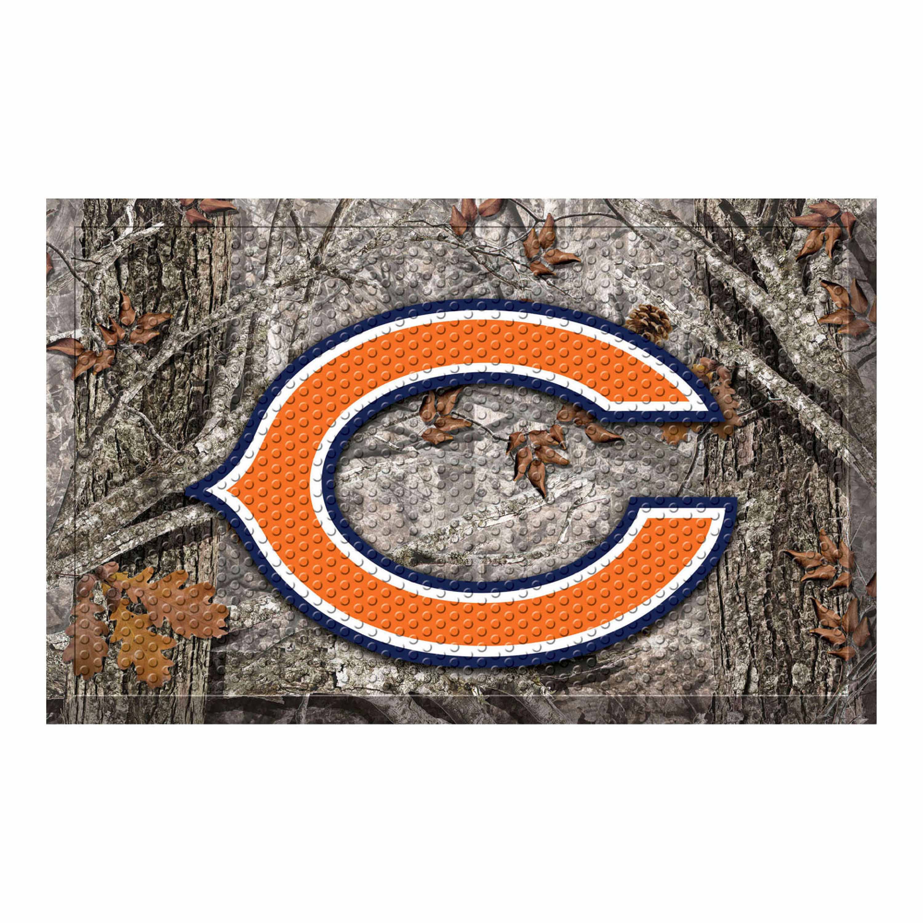 Chicago Bears Rubber Scraper Door Mat Camo