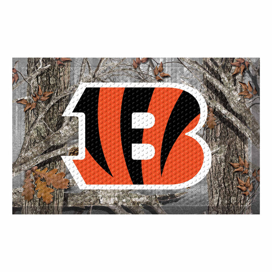 Cincinnati Bengals Rubber Scraper Door Mat Camo - Cincinnati Bengals