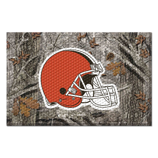 Cleveland Browns Rubber Scraper Door Mat Camo - Cleveland Browns