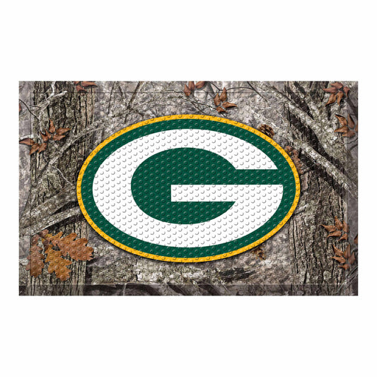 Green Bay Packers Rubber Scraper Door Mat Camo