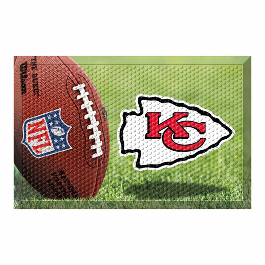 Kansas City Chiefs Rubber Scraper Door Mat