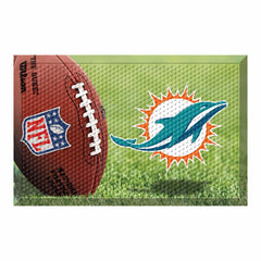 Miami Dolphins Rubber Scraper Door Mat