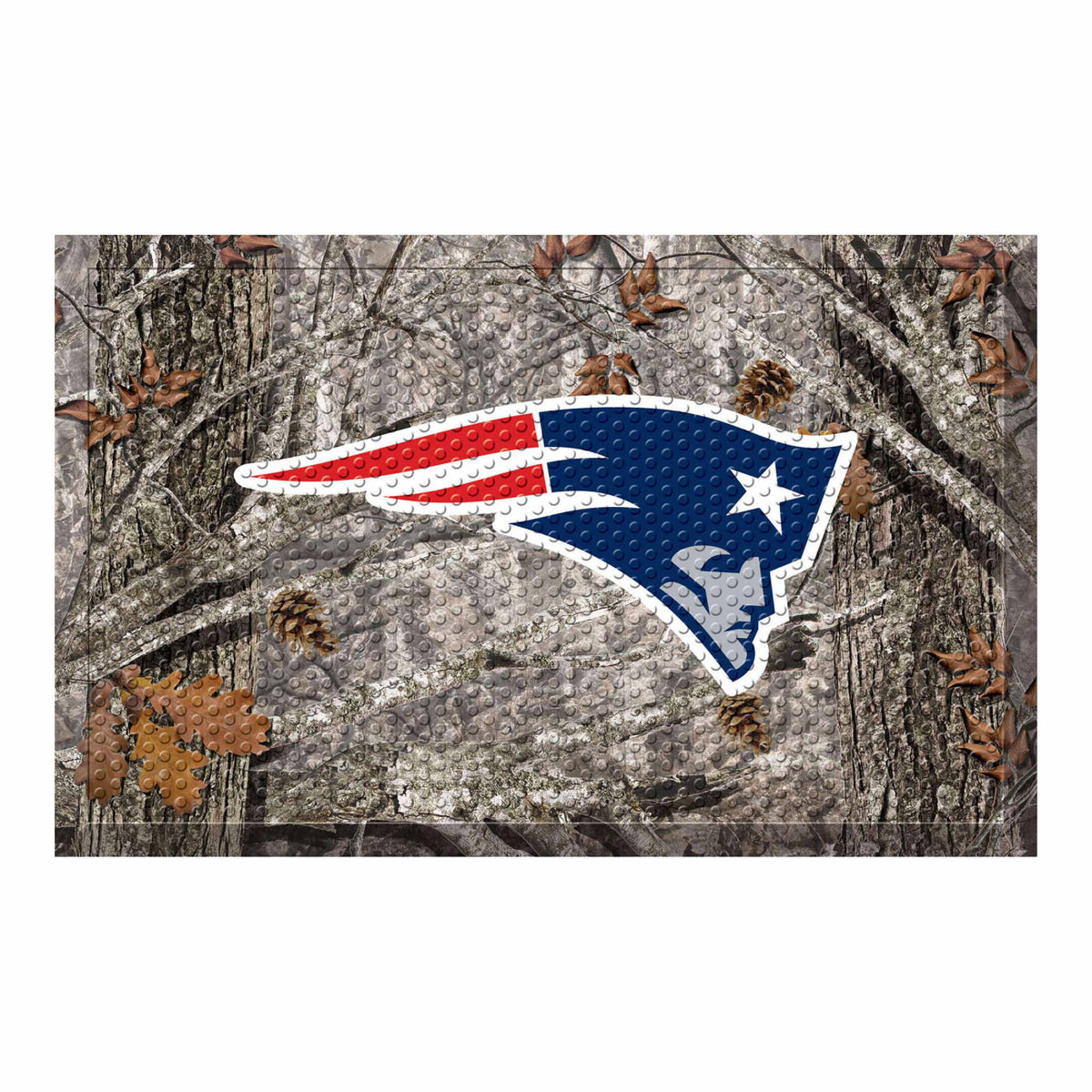 New England Patriots Rubber Scraper Door Mat Camo