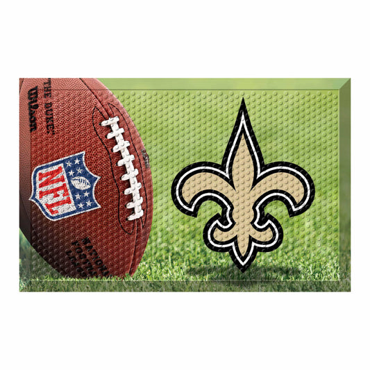 New Orleans Saints Rubber Scraper Door Mat - New Orleans Saints