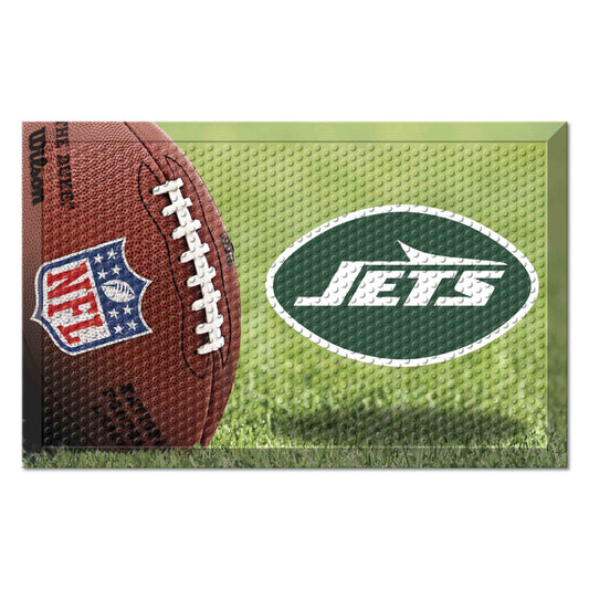 New York Jets Rubber Scraper Door Mat - New York Jets