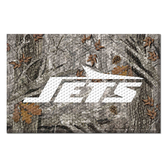 New York Jets Rubber Scraper Door Mat Camo - New York Jets