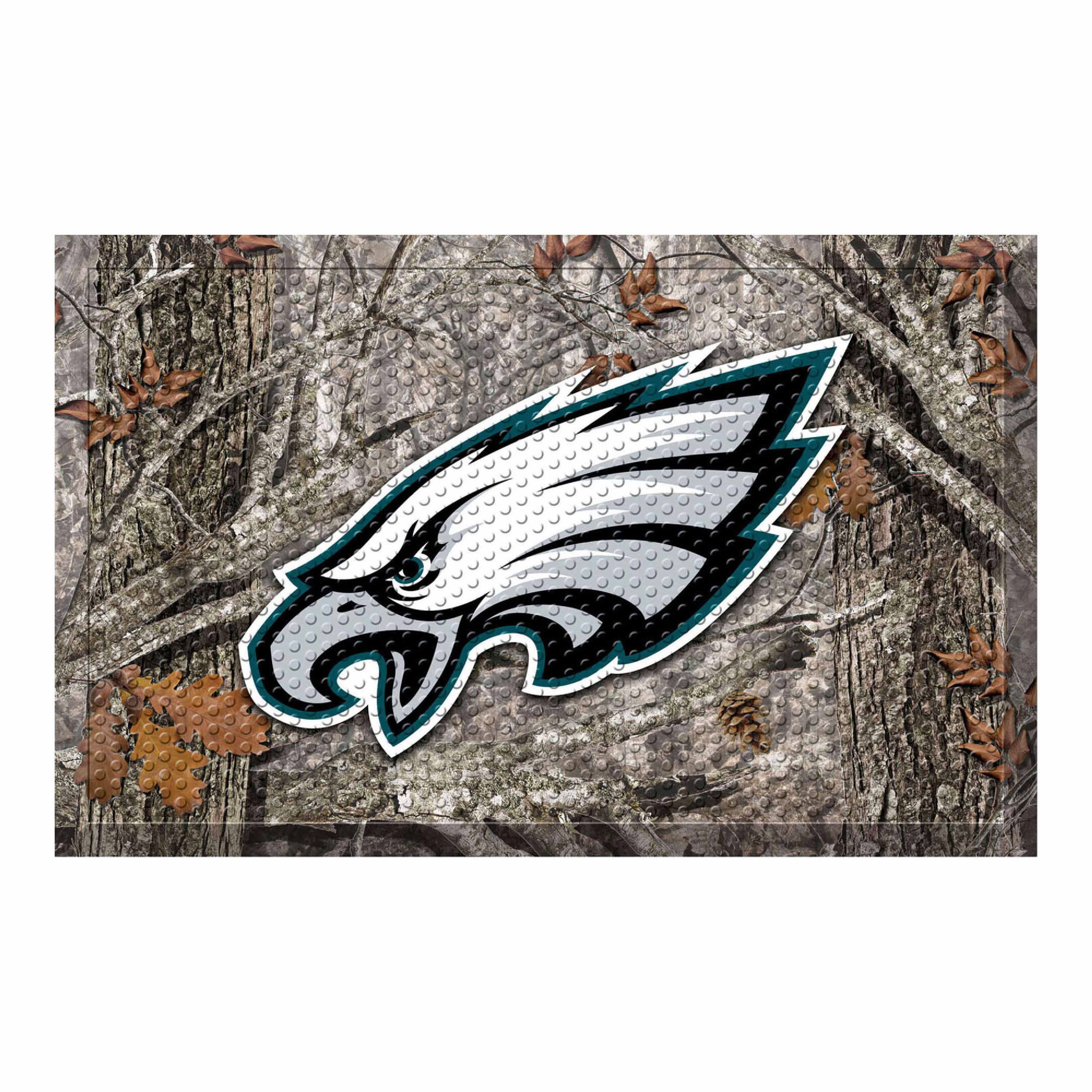 Philadelphia Eagles Rubber Scraper Door Mat Camo