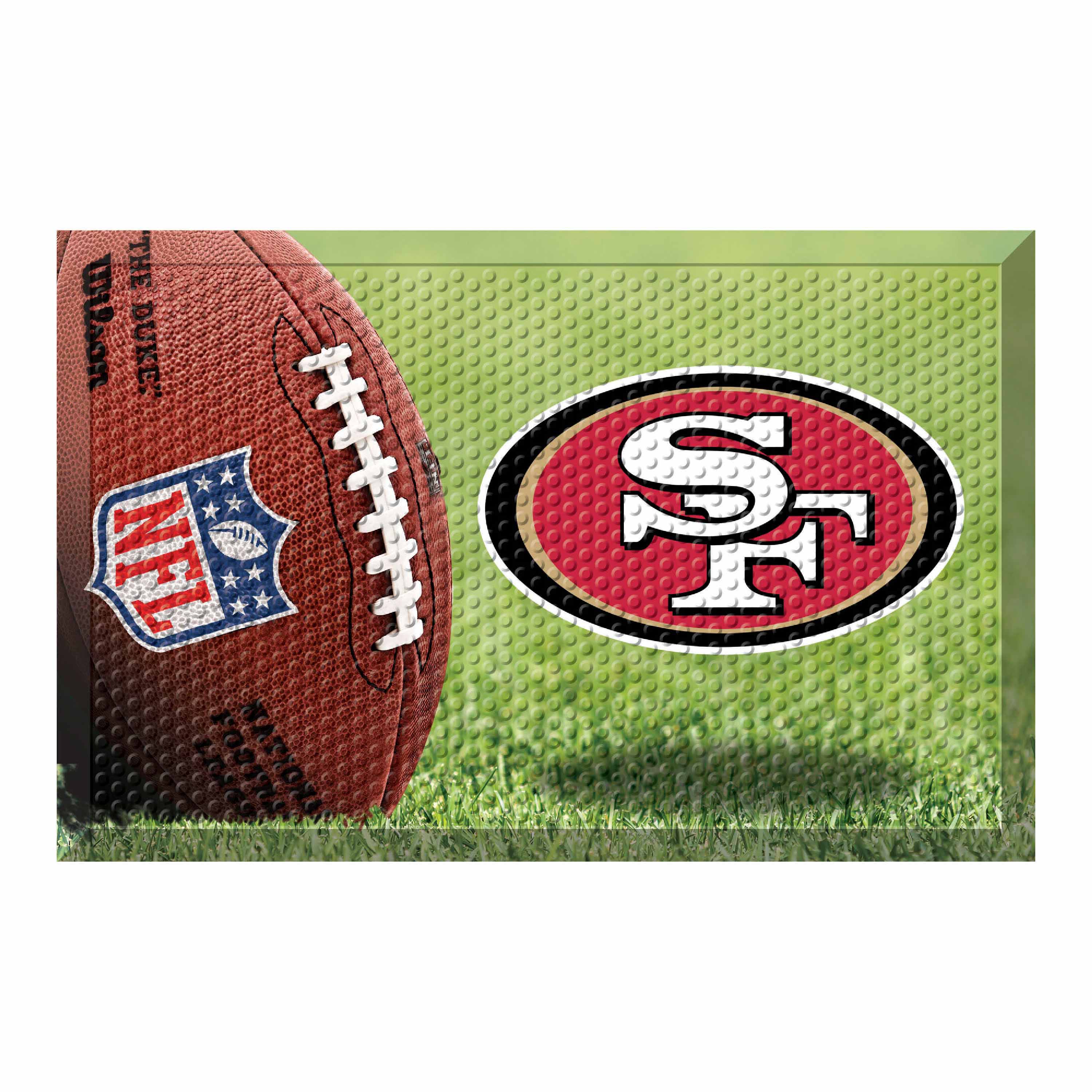 San Francisco 49ers Rubber Scraper Door Mat