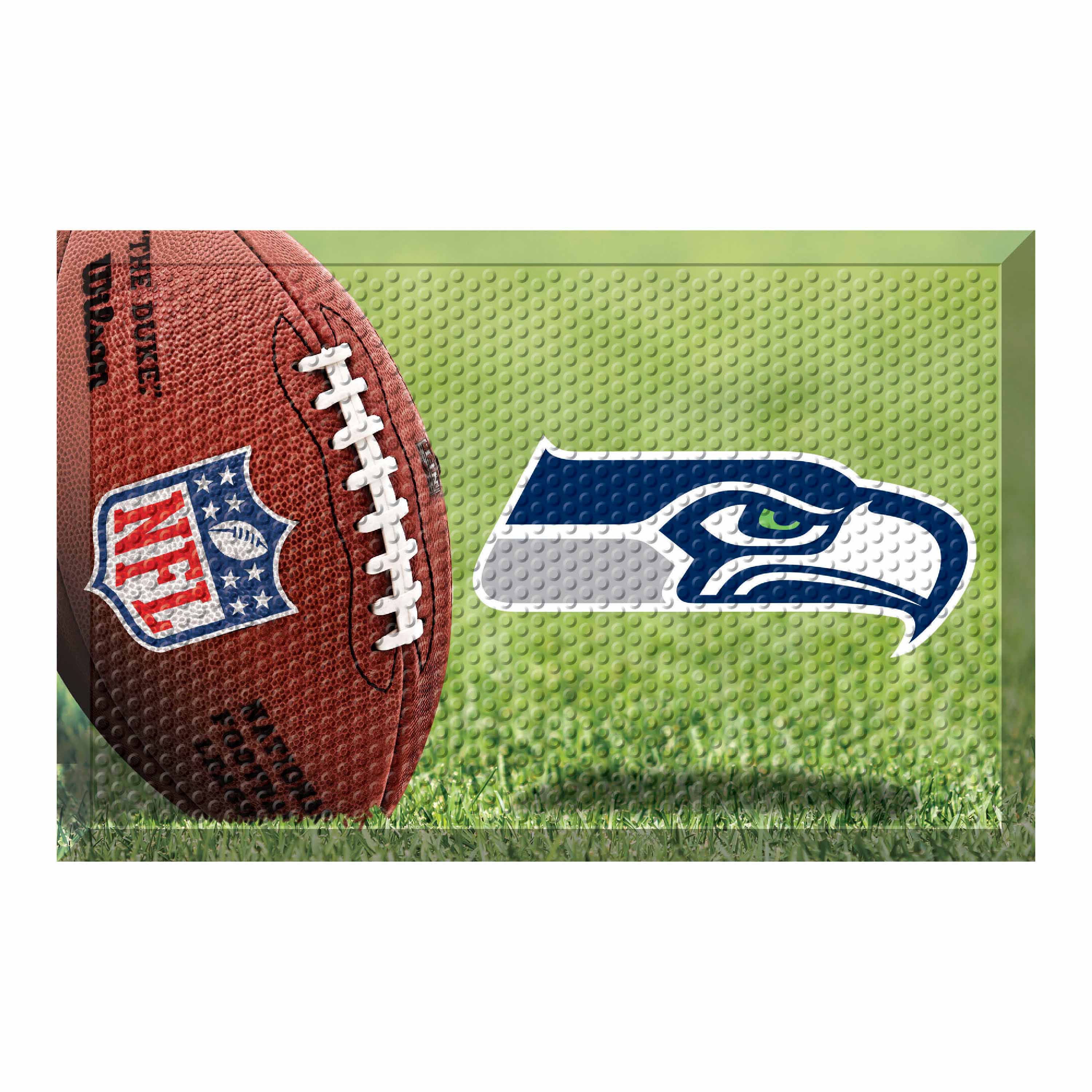 Seattle Seahawks Rubber Scraper Door Mat