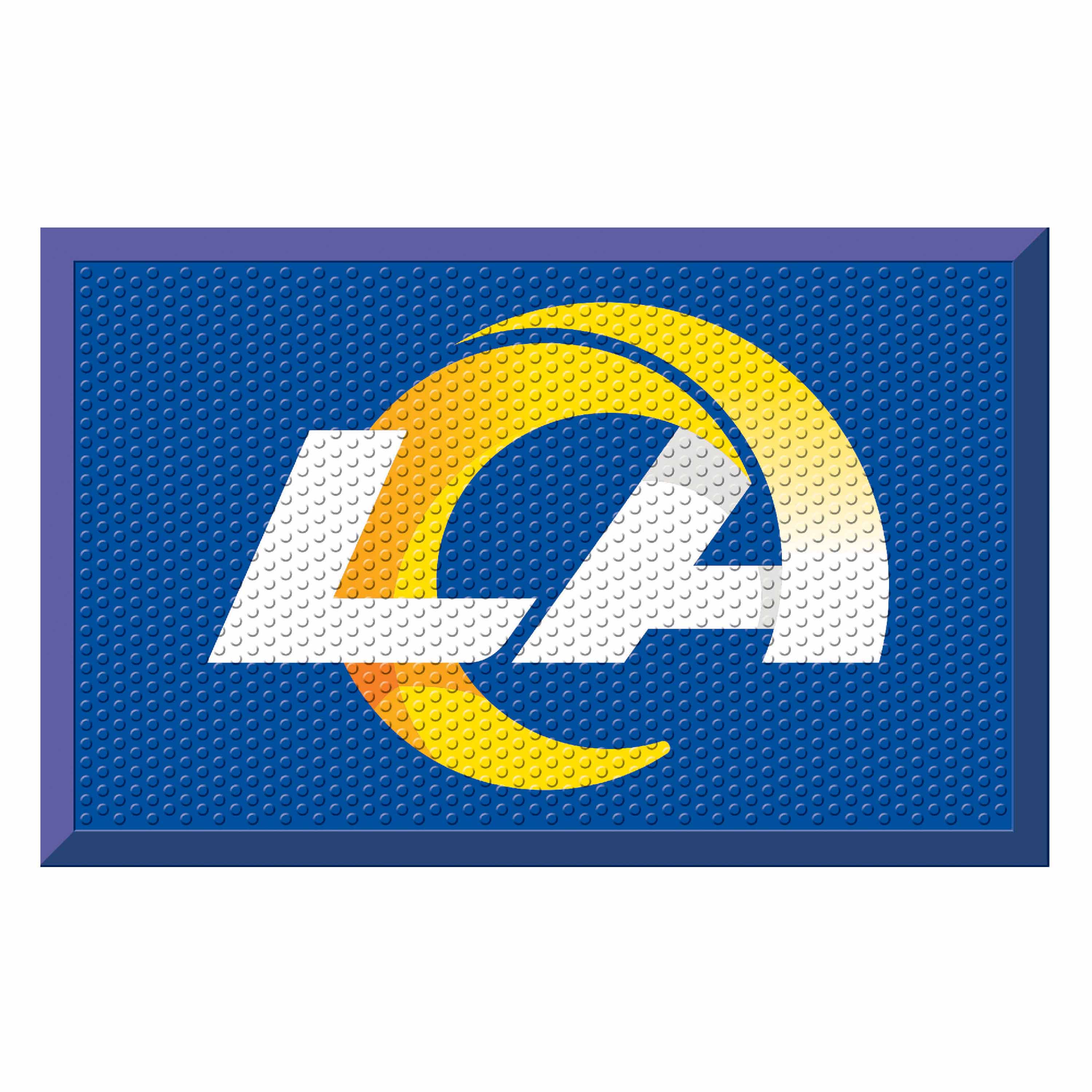 Los Angeles Rams Rubber Scraper Door Mat, All blue