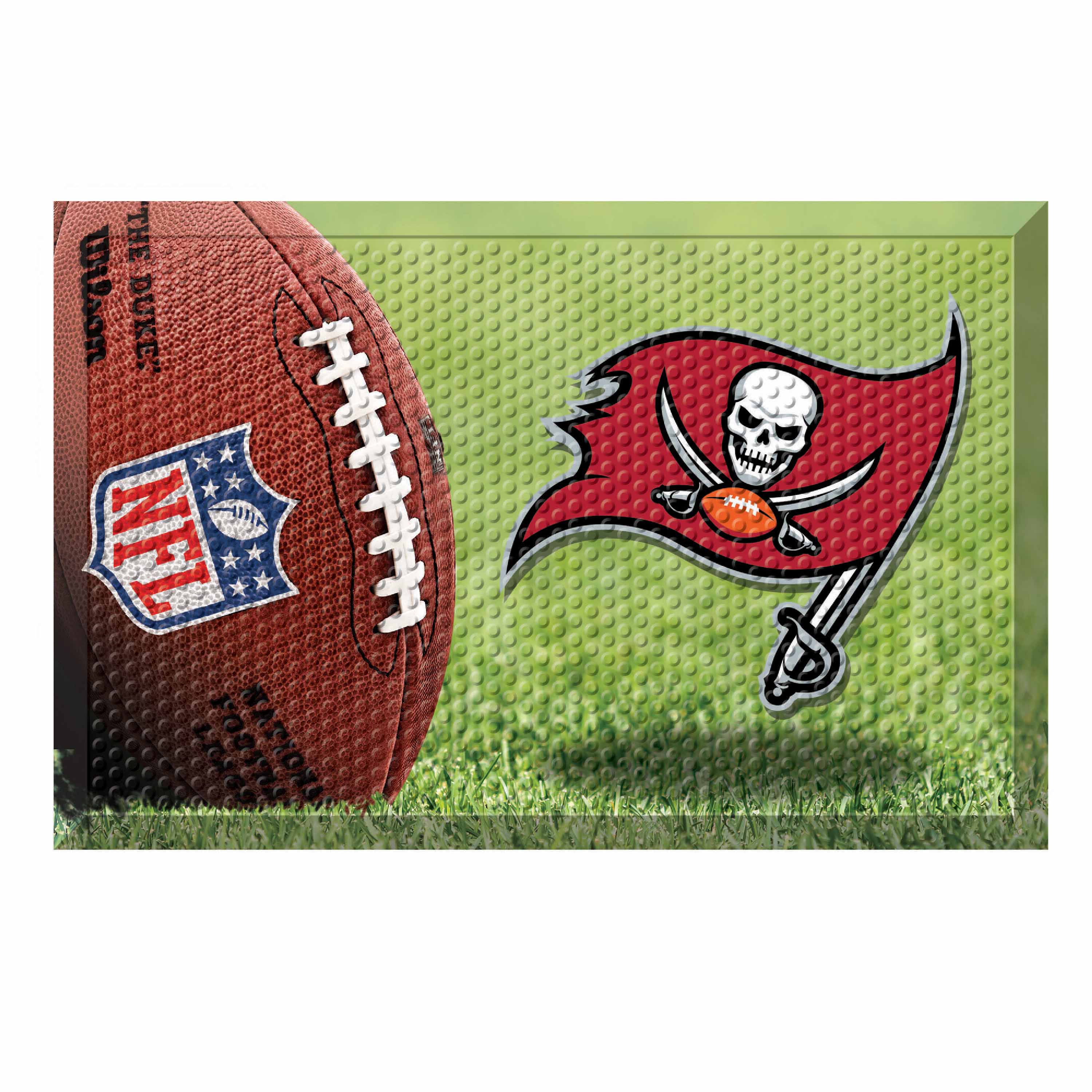 Tampa Bay Buccaneers Rubber Scraper Door Mat