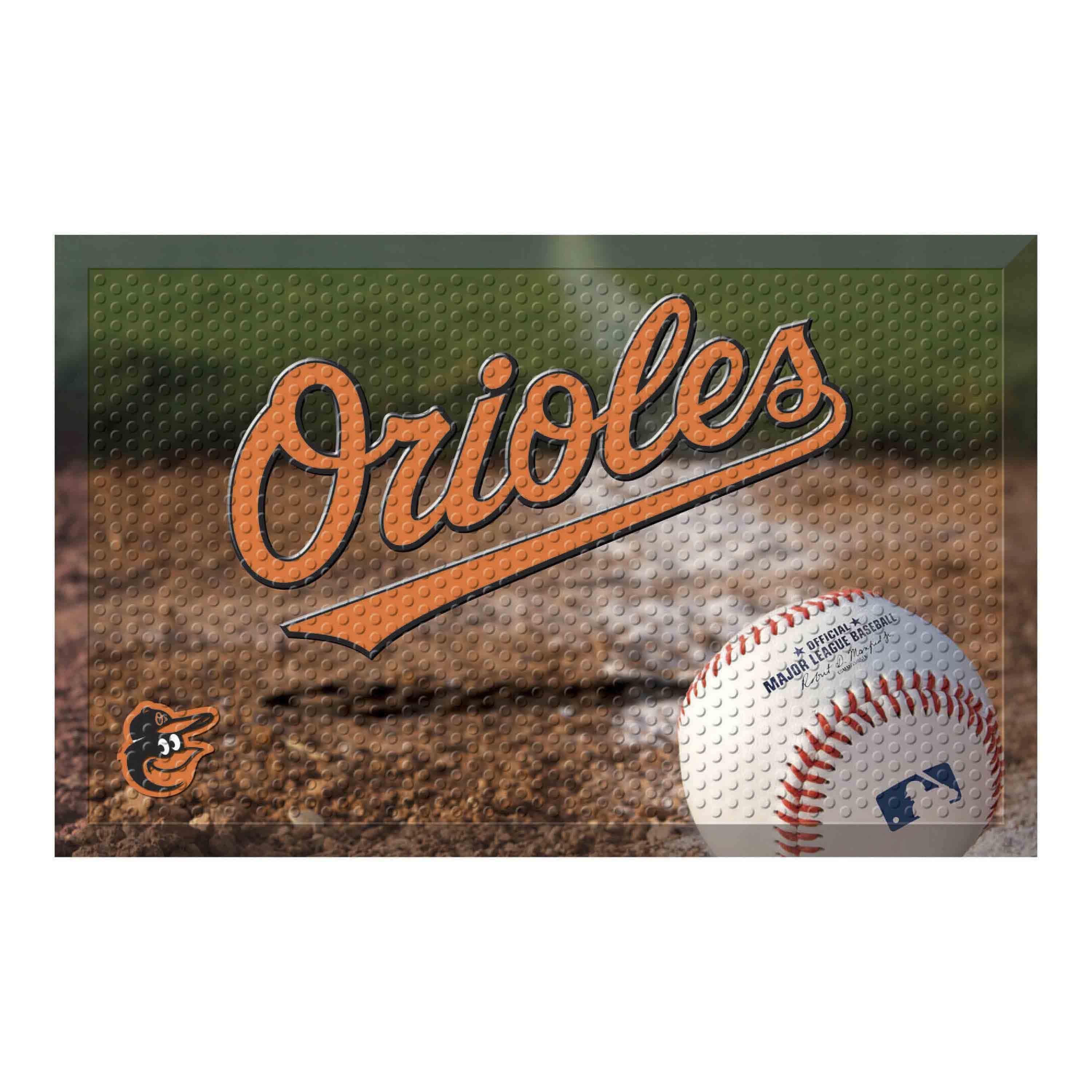 Baltimore Orioles Rubber Scraper Door Mat - Baltimore Orioles