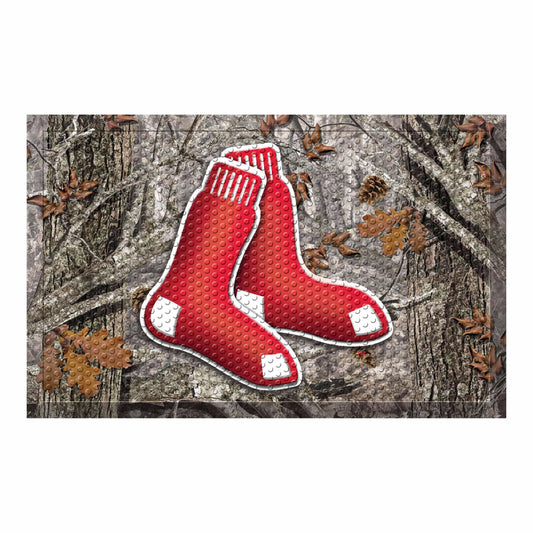 Boston Red Sox Rubber Scraper Door Mat Camo - Boston Red Sox