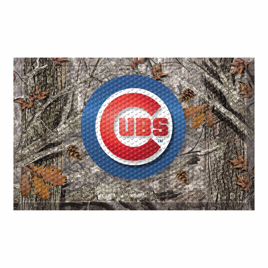 Chicago Cubs Rubber Scraper Door Mat Camo - Chicago Cubs