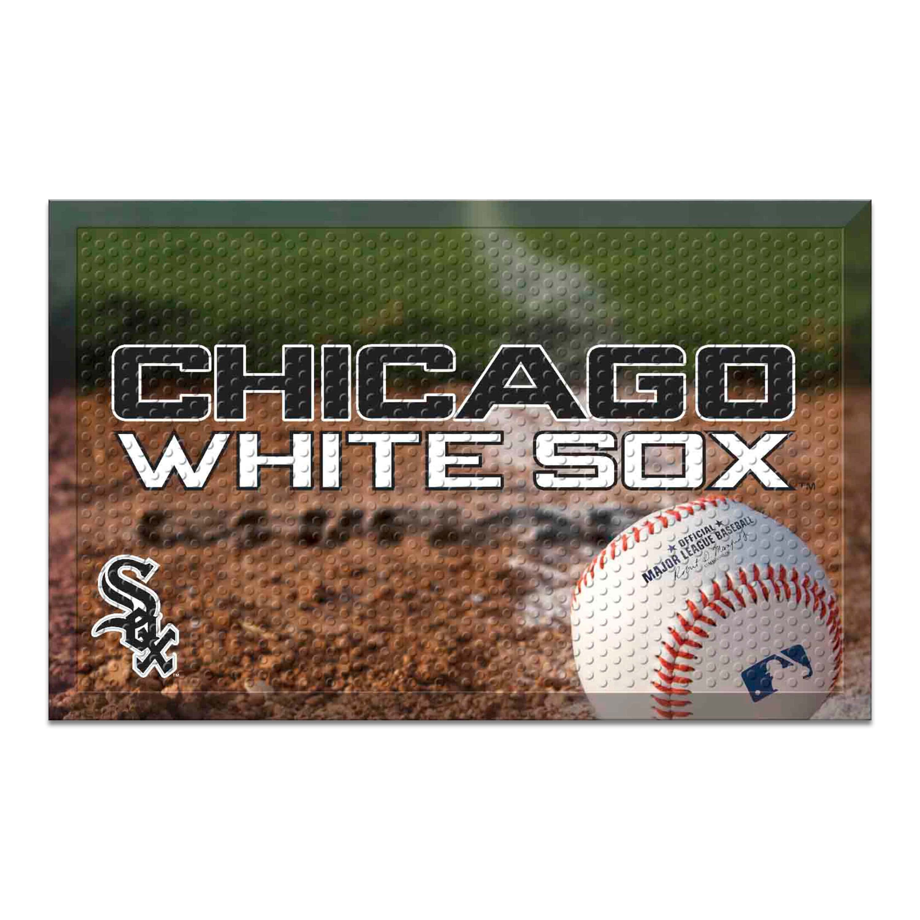 Chicago White Sox Rubber Scraper Door Mat - Chicago White Sox