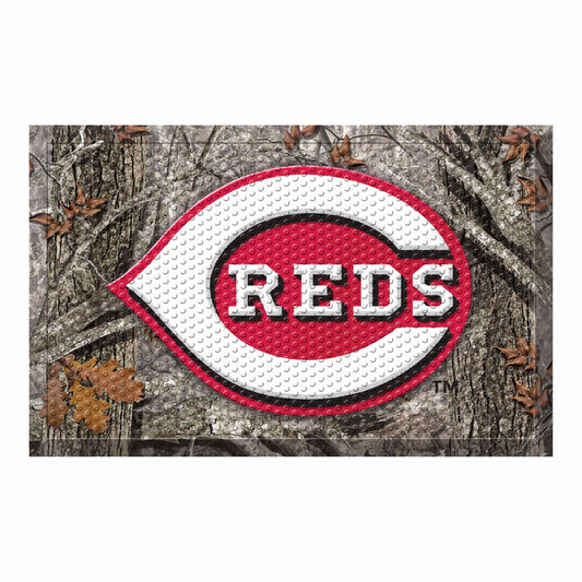 Cincinnati Reds Rubber Scraper Door Mat Camo - Cincinnati Reds