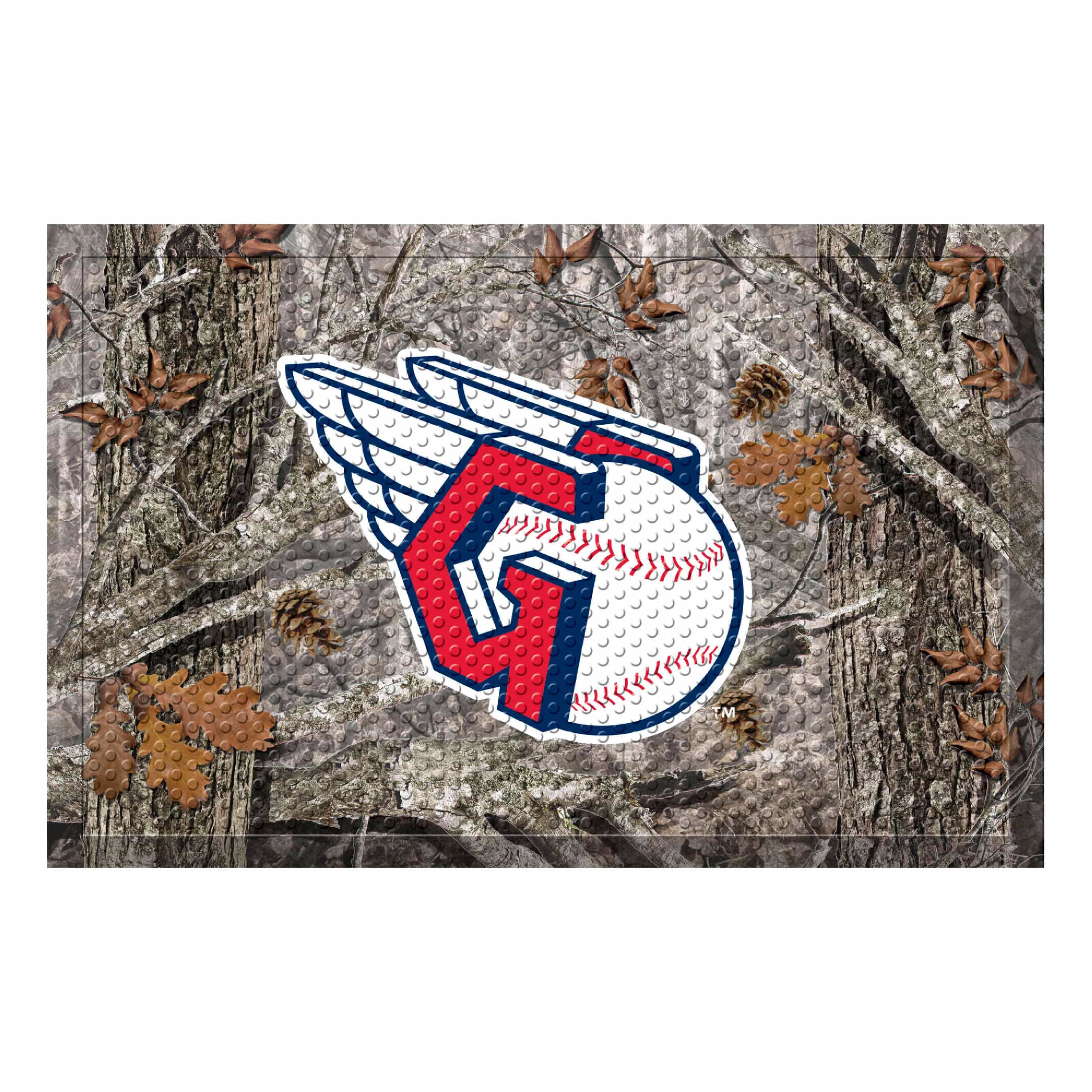 Cleveland Guardians Rubber Scraper Door Mat Camo - Cleveland Guardians