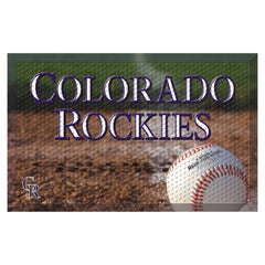 Colorado Rockies Rubber Scraper Door Mat - Colorado Rockies