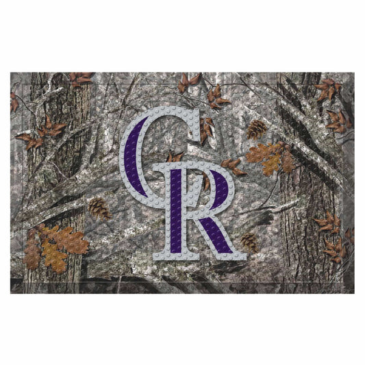 Colorado Rockies Rubber Scraper Door Mat Camo - Colorado Rockies