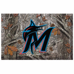 Miami Marlins Rubber Scraper Door Mat Camo