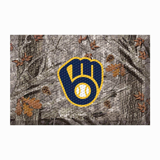 Milwaukee Brewers Rubber Scraper Door Mat Camo